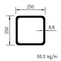 HFSHS 250x250x8,8
